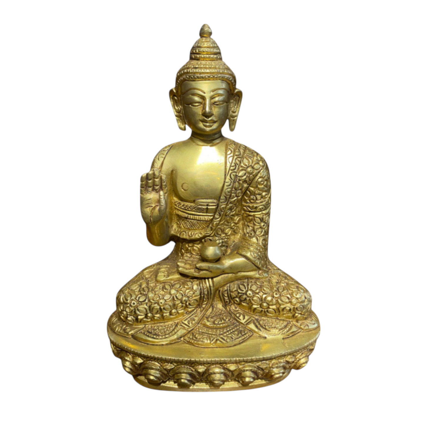 Thar Arts 100% Pure Brass Lord Buddha Statue – Handcrafted Meditating Idol for Peace & Serenity