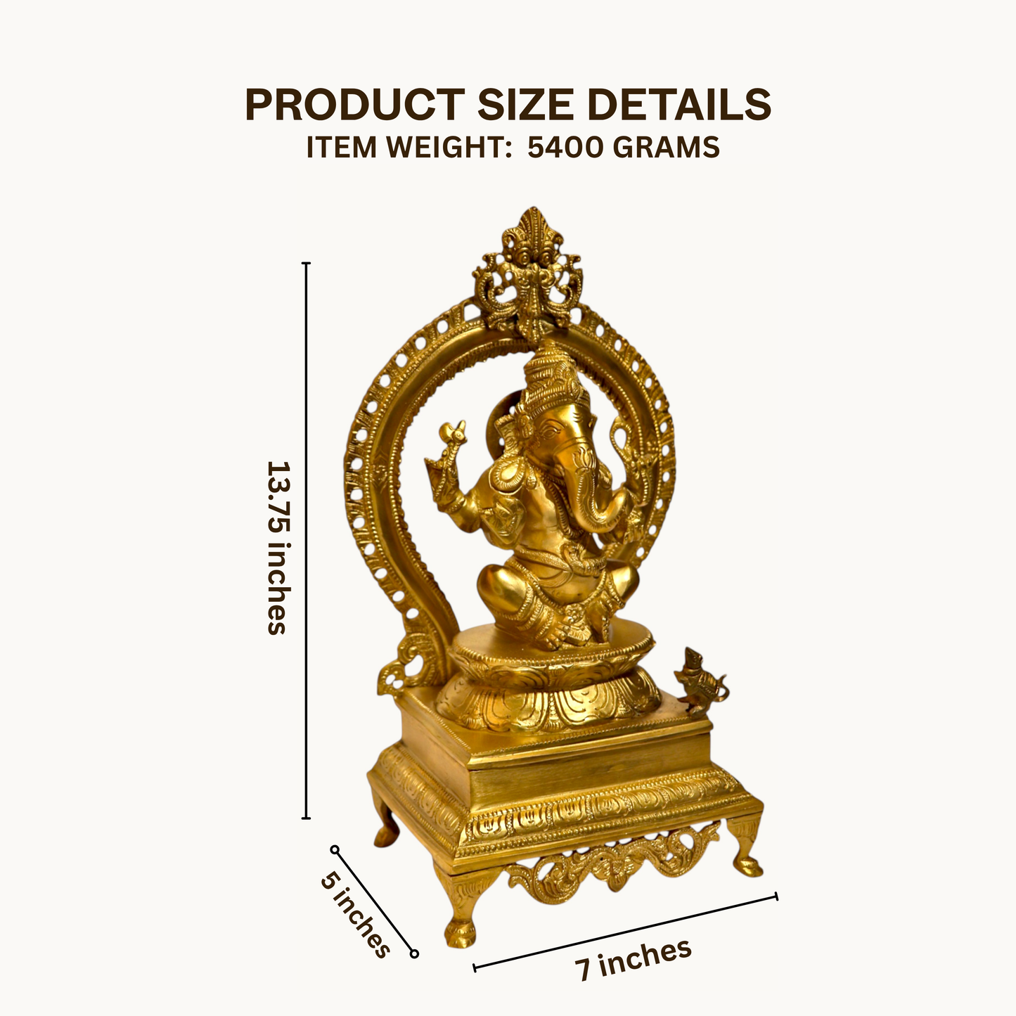 Thar Arts And Furniture - Brass Ganesha with Arch