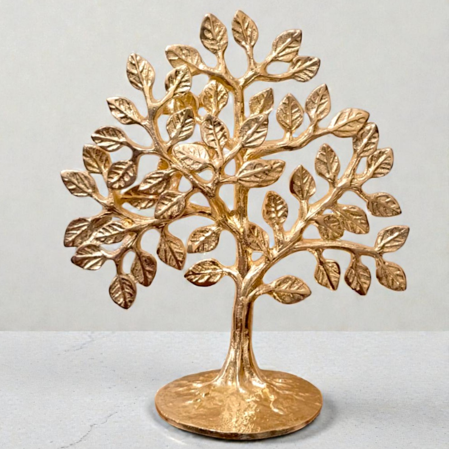Handcrafted Brass Tree Sculpture – Elegant Decorative Tabletop Accent | Thar Arts & Furniture