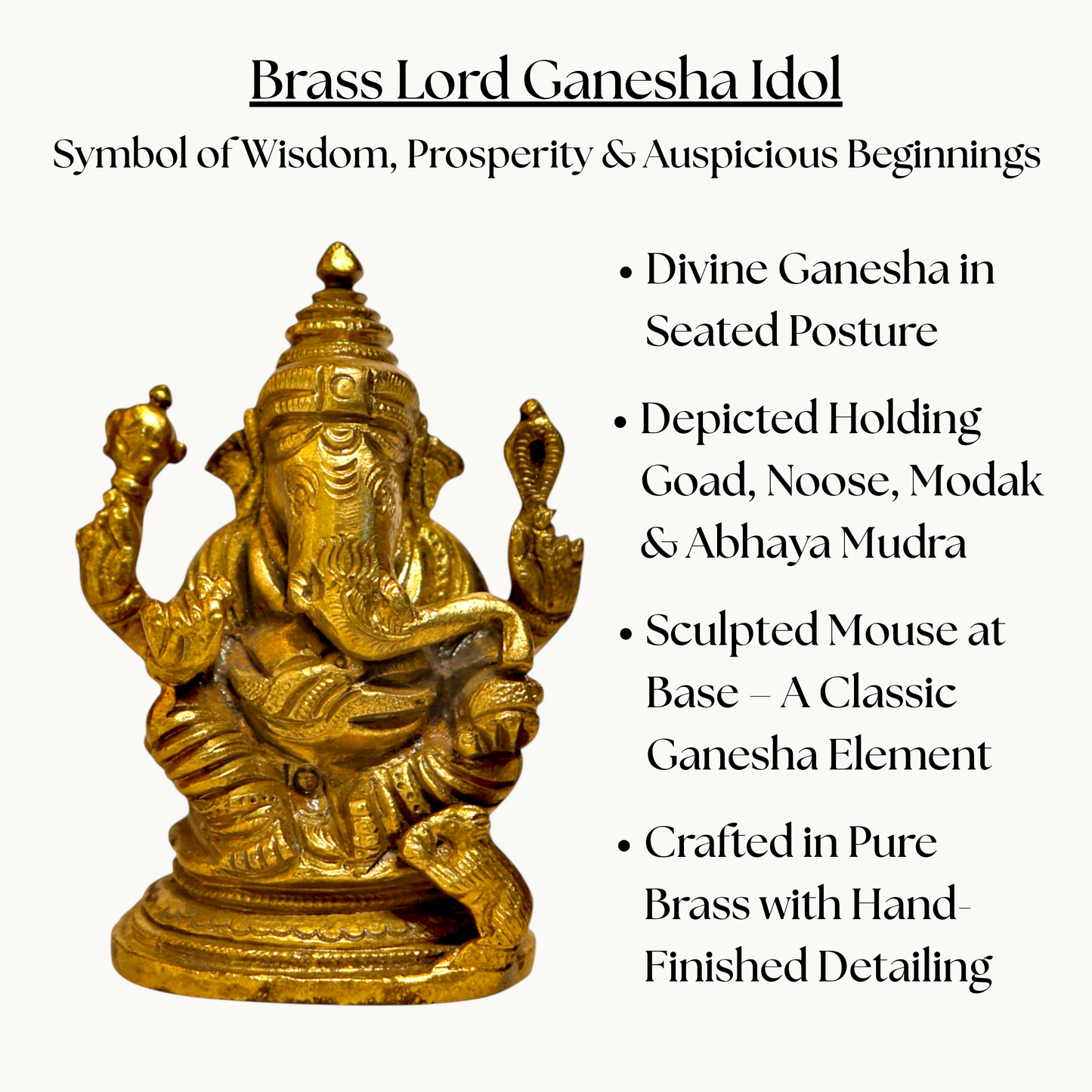 Thar Arts And Furniture - Brass Ganesha
