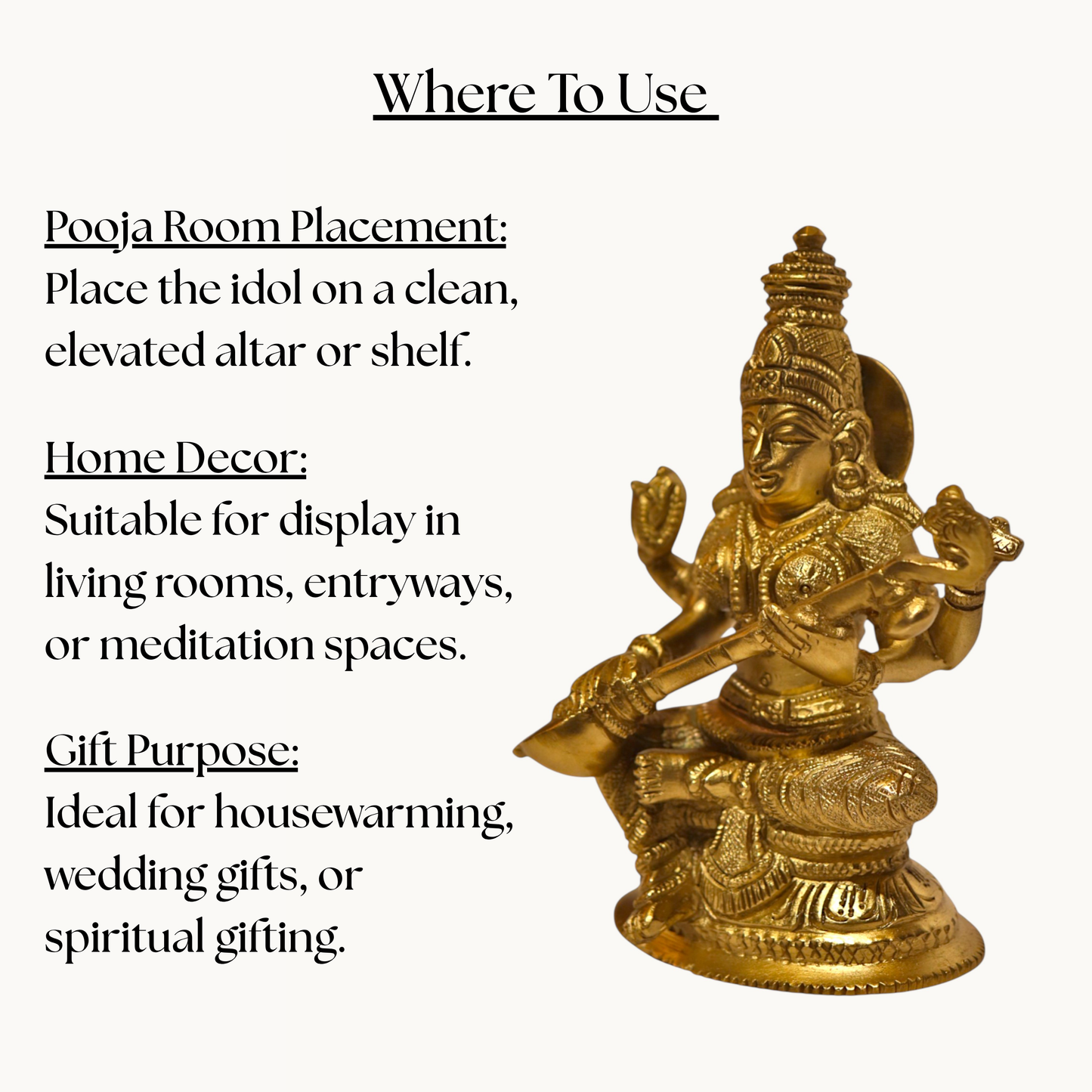 Thar Arts And Furniture - Goddess Saraswati