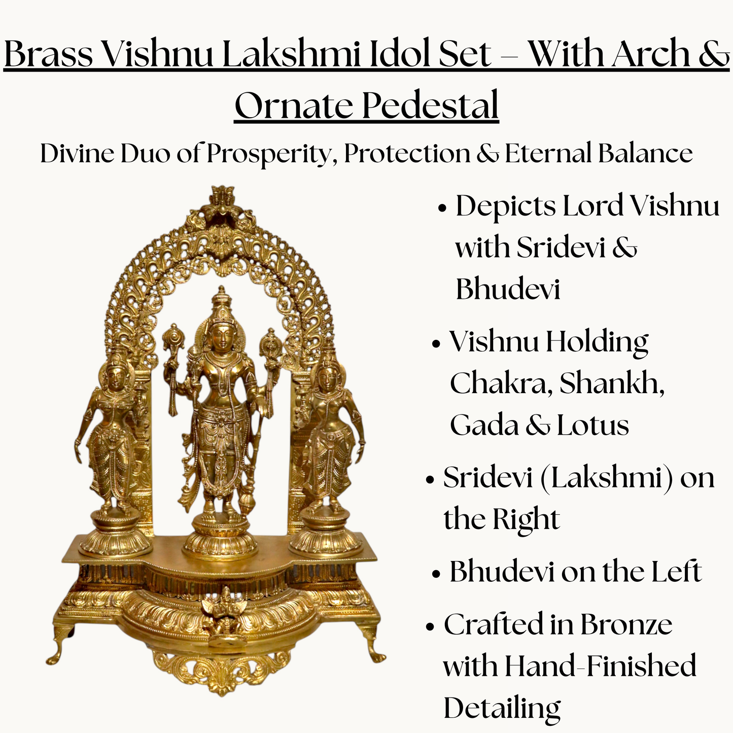 Thar Arts And Furniture - Bronze Vishnu family Statue