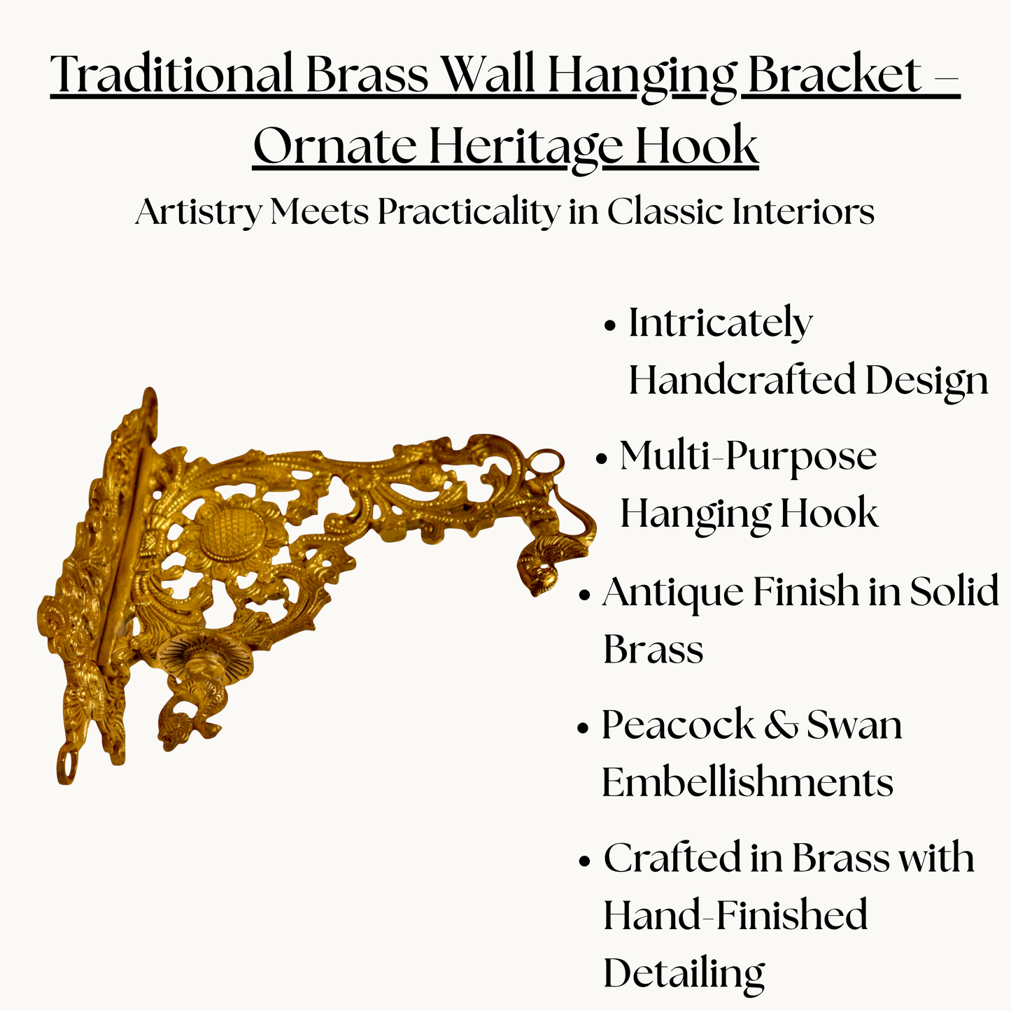 Brass Wall Hanging Figure – Decorative Wall Bracket | Thar Arts & Furniture