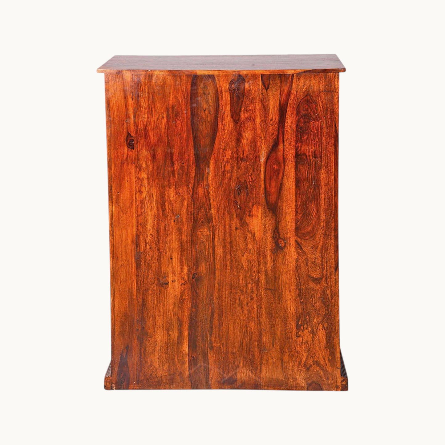 Thar Arts And Furniture - Solid Sheesham wood 2 Door Shoe Cabinet with Shelf Storage, Honey Finish
