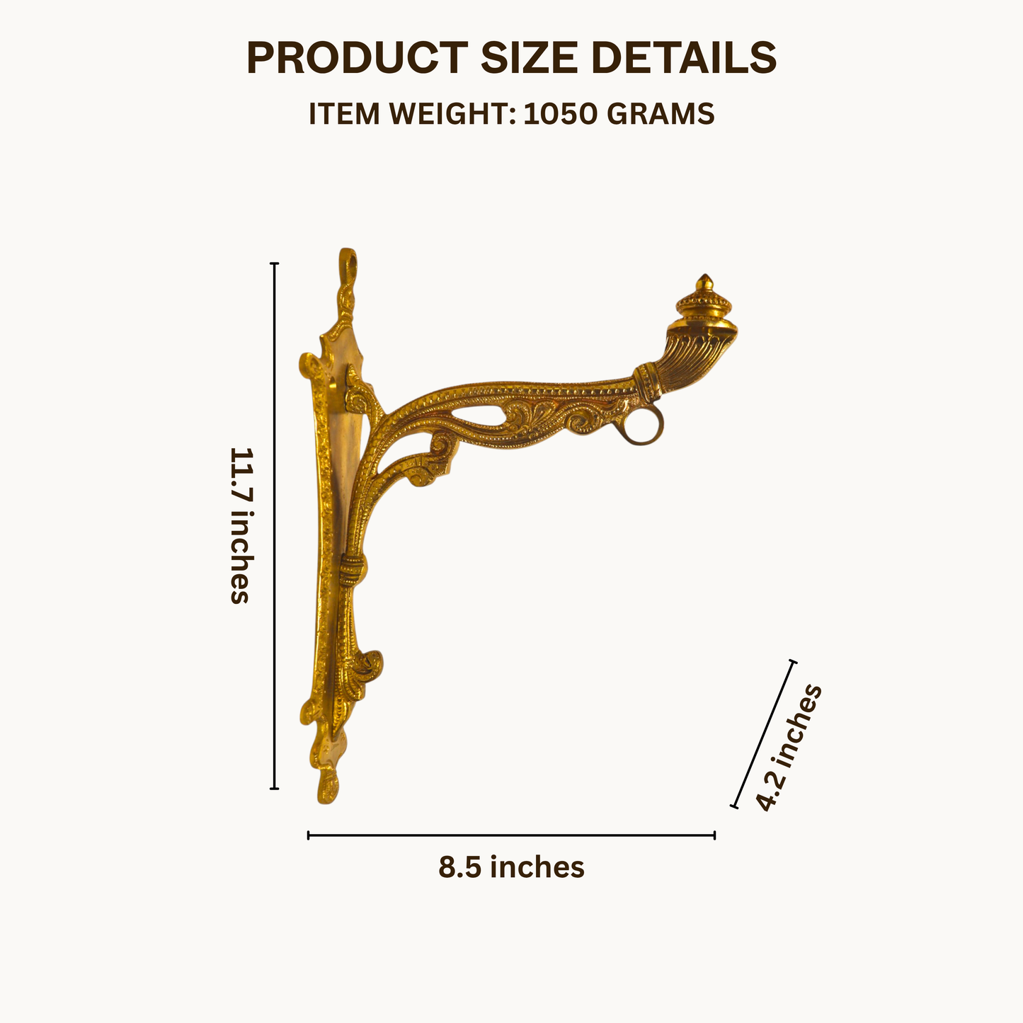 Thar Arts And Furniture - Brass Hanging Wall Mount Bracket