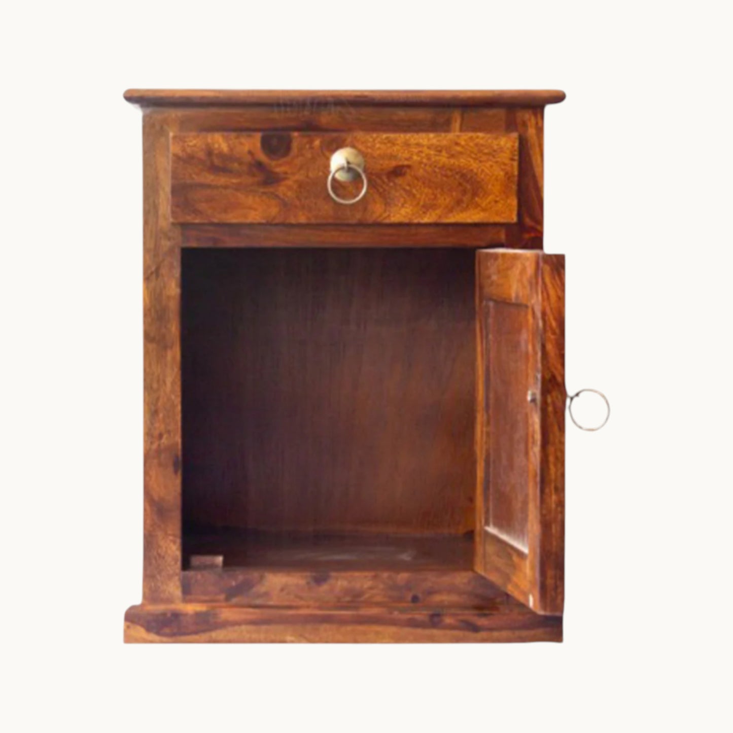 Thar Arts And Furniture - Sheesham Bedside with storage and checkerbox design