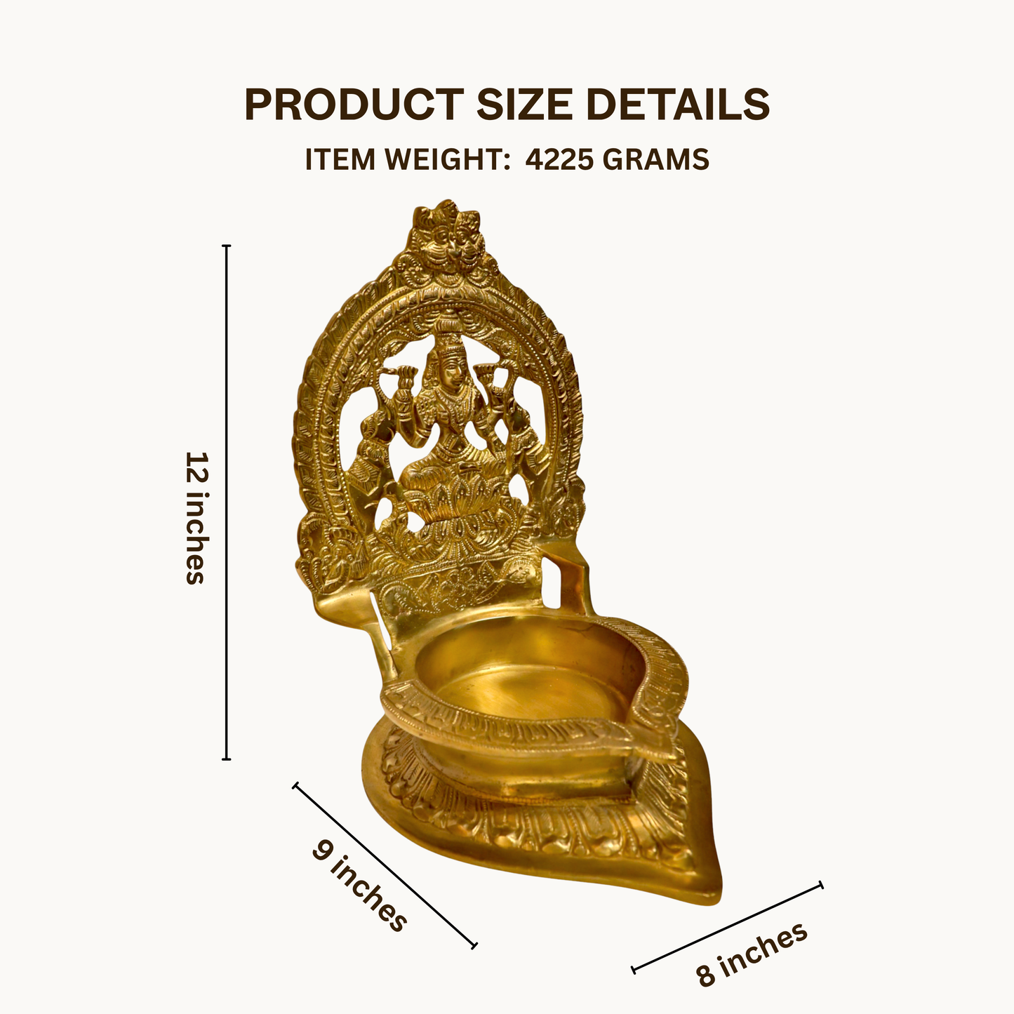 Thar Arts And Furniture - Brass Gajalakshmi Deepak Big