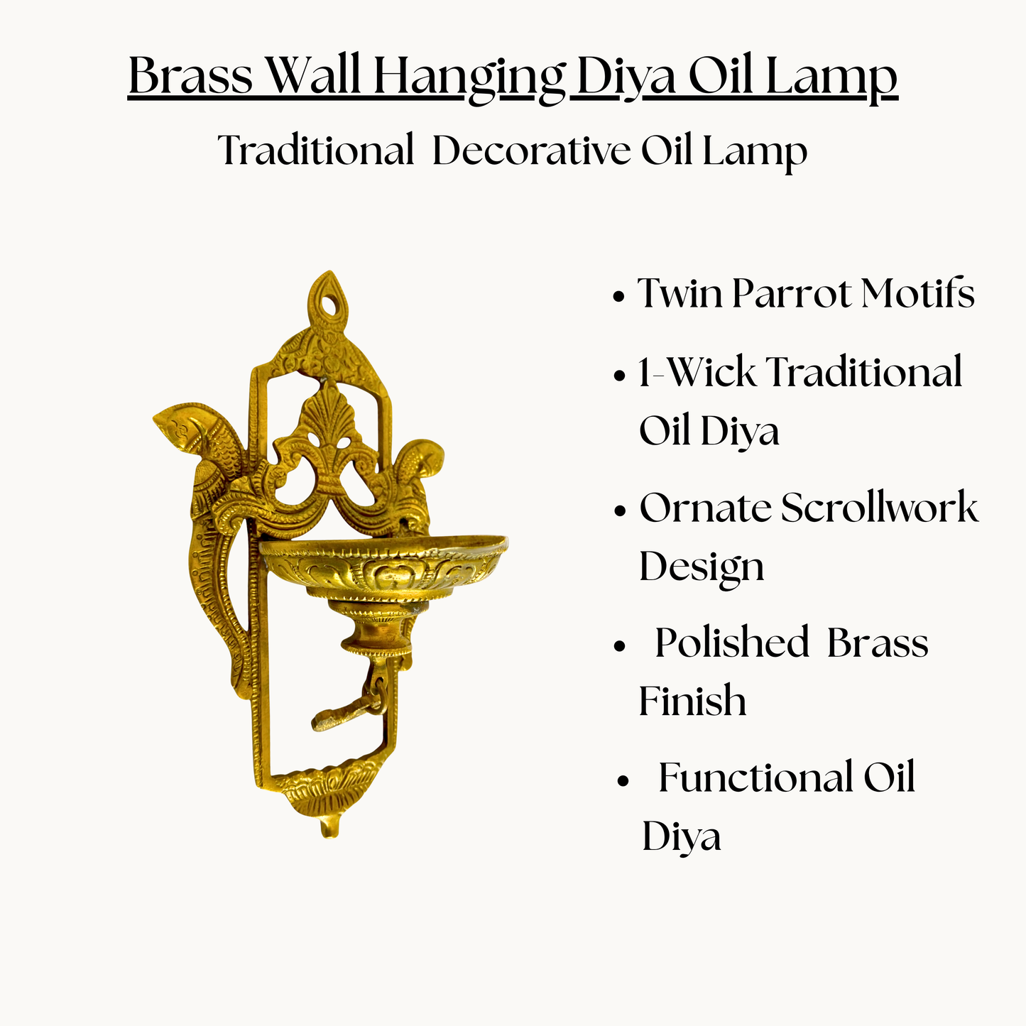 Wall Hanging Parrot Deepam