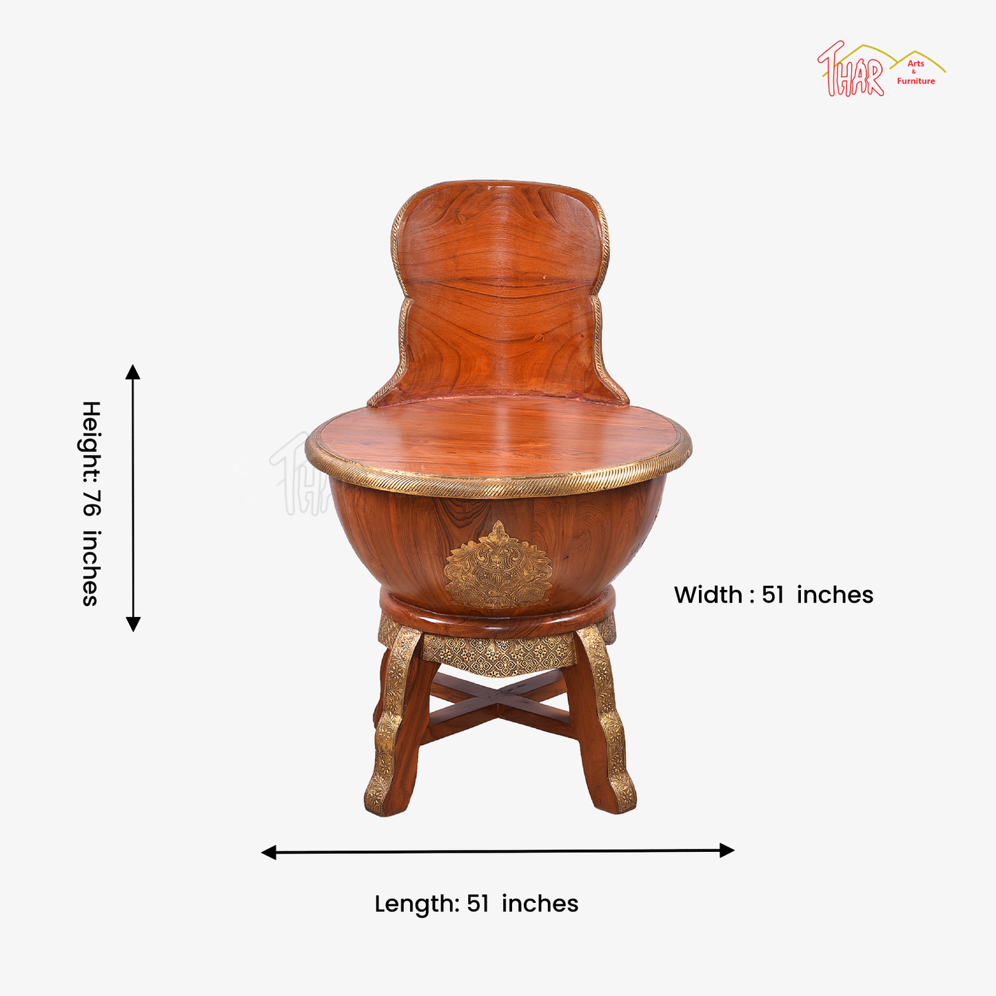 Thar Arts And Furniture - SOLID WOOD CAFETERIA CHAIR