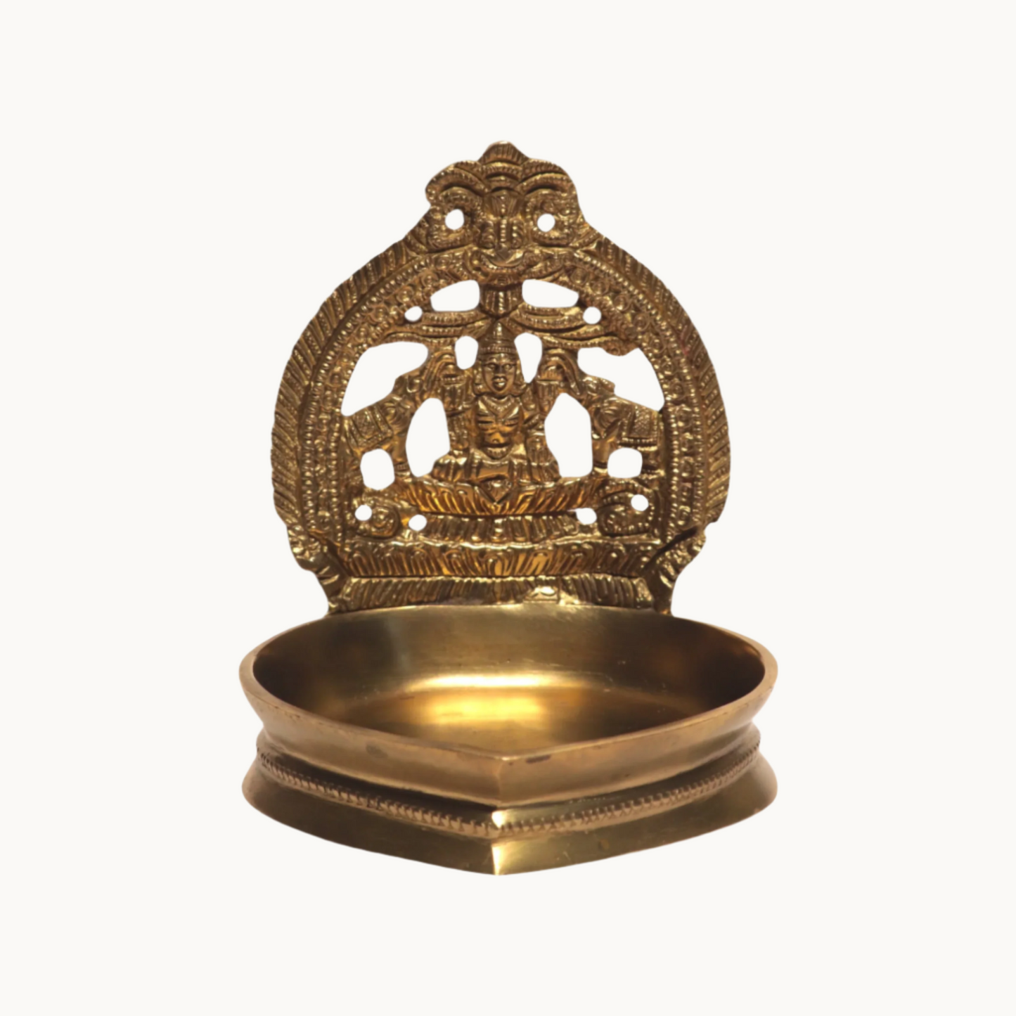 Thar Arts And Furniture - Brass Gaja Lakshmi Diya