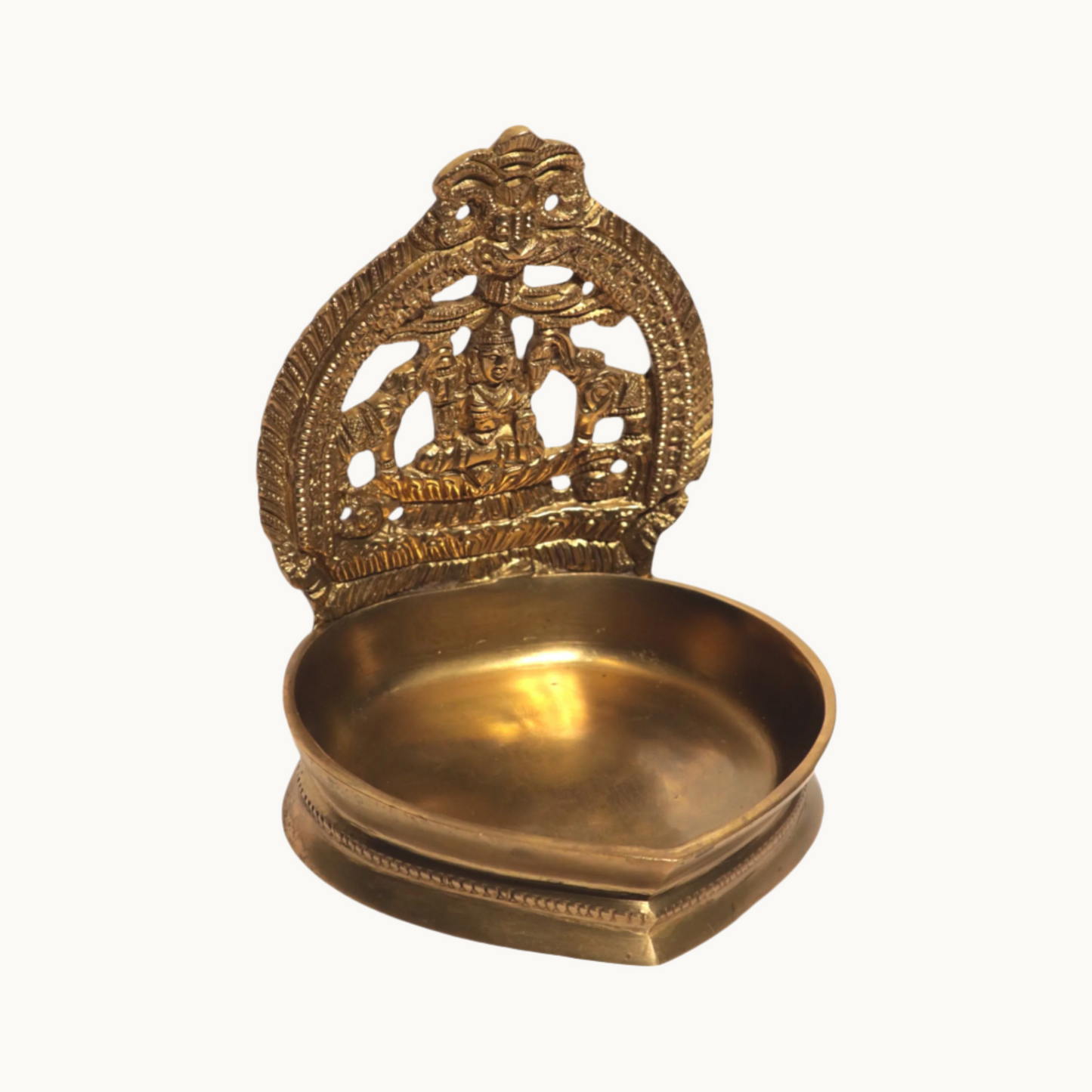 Thar Arts And Furniture - Brass Gaja Lakshmi Diya