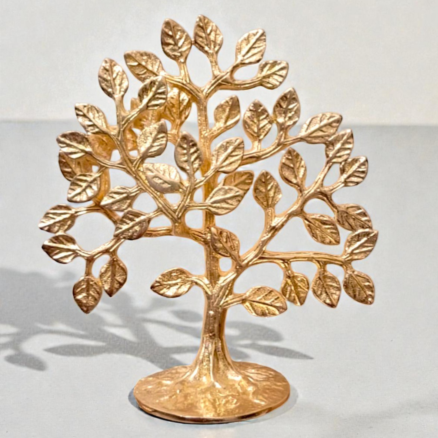 Handcrafted Brass Tree of Life Sculpture | Premium Brass Home Decor Accent