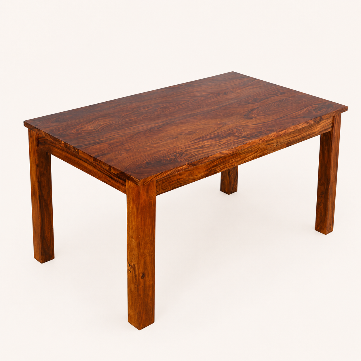 Solid Sheesham Wood Dining Table Set – 4 Seater | Minimalist Modern Design