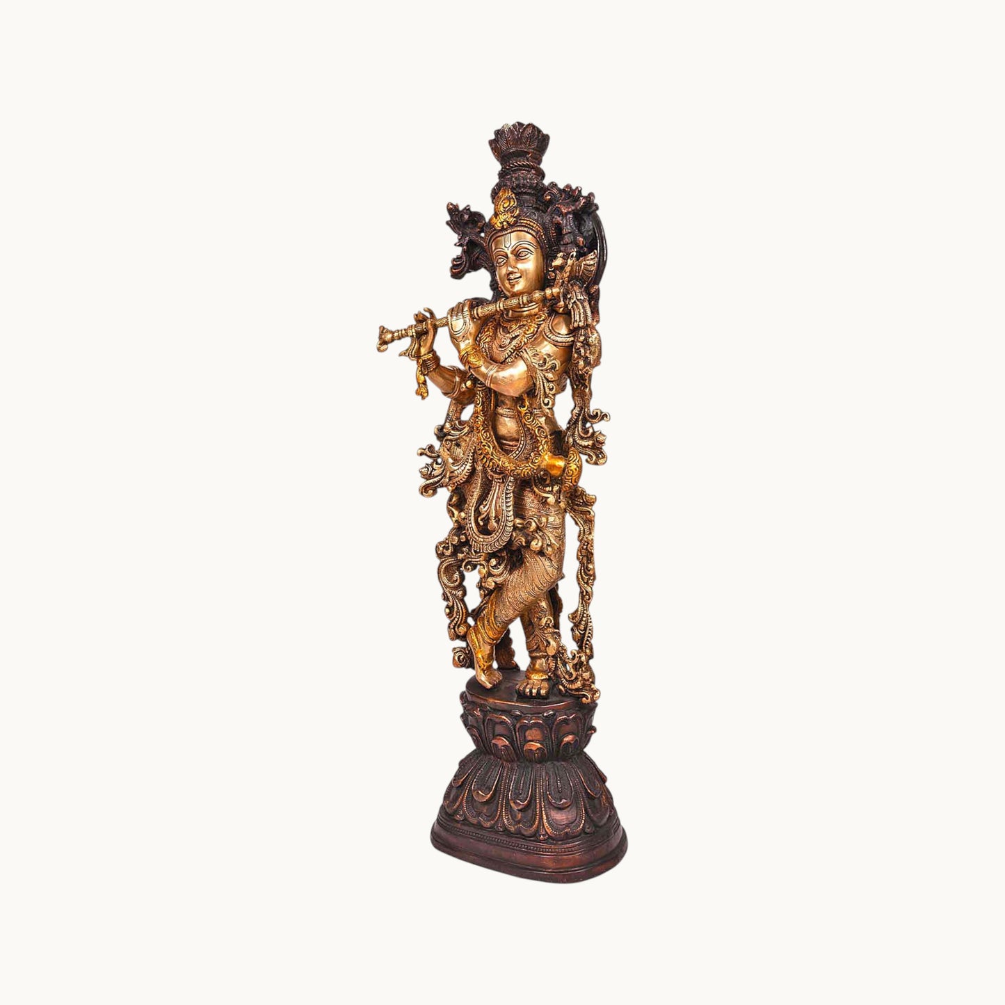 Thar Arts And Furniture - Brass Radha Krishna Statue for Pooja Room