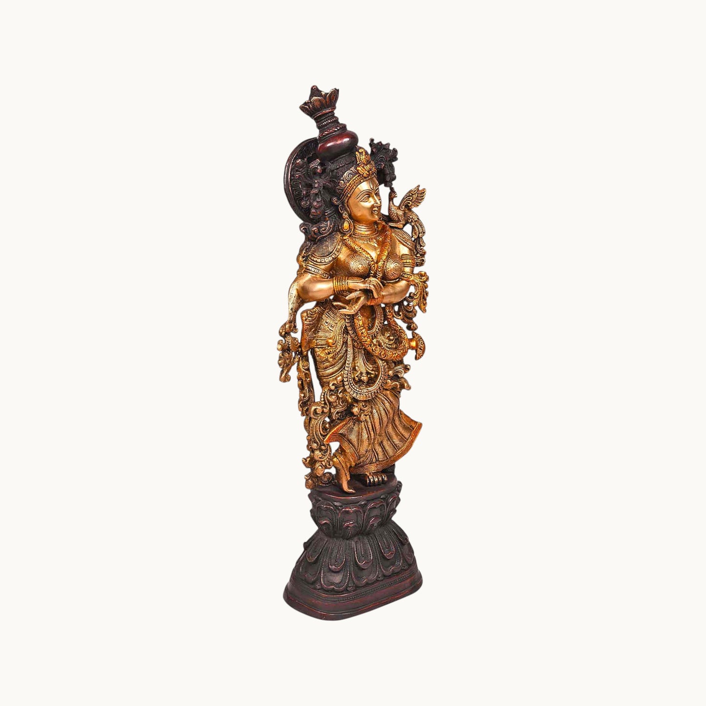 Thar Arts And Furniture - Brass Radha Krishna Statue for Pooja Room