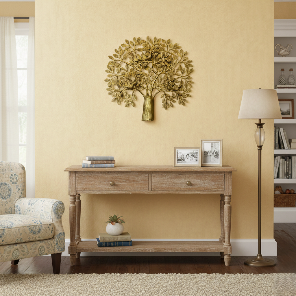 Handcrafted Brass Kalpavriksha Tree of Life Wall Hanging – Symbol of Abundance & Positive Energy | Thar Arts & Furniture