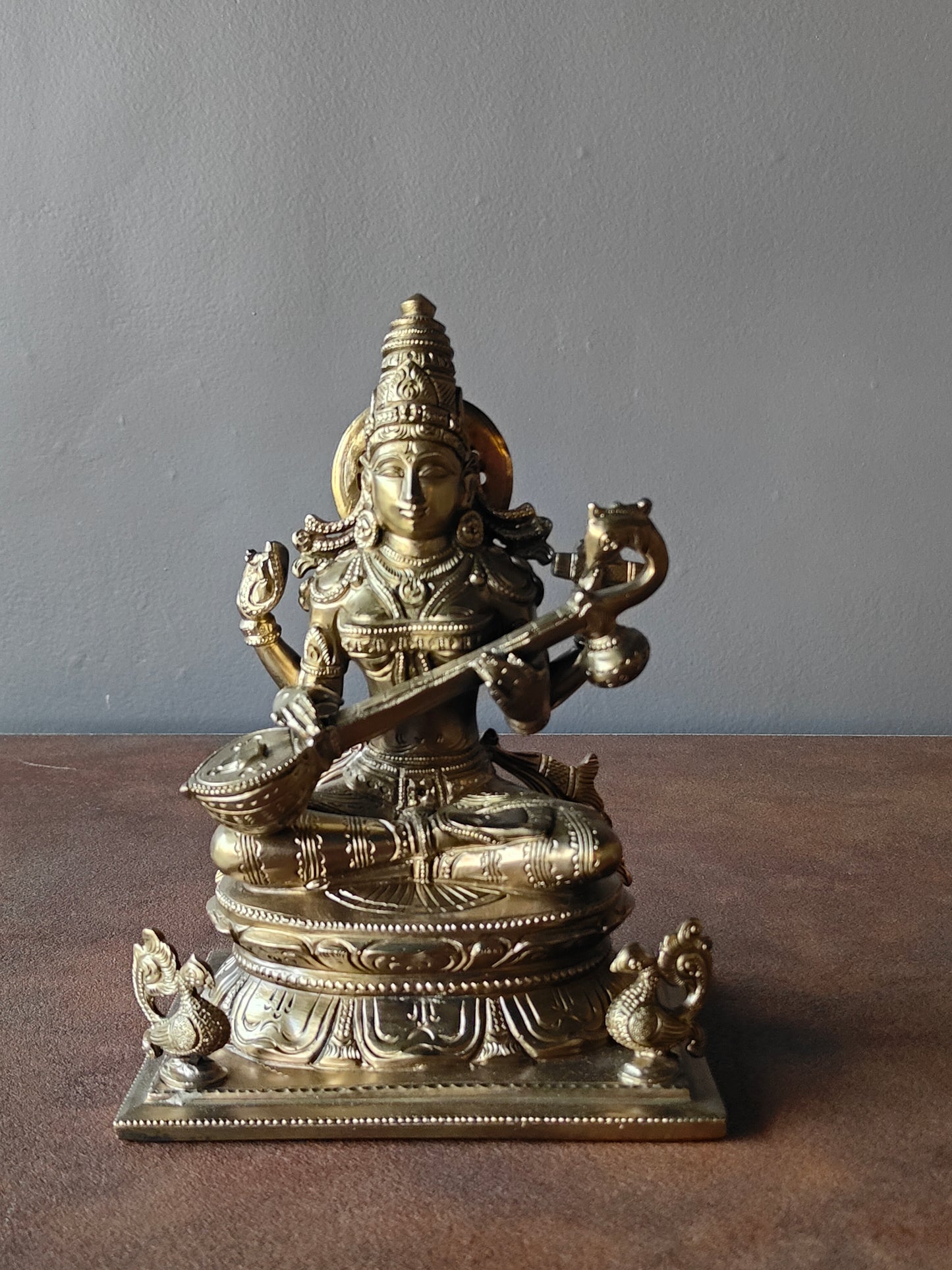 Thar Arts And Furniture - Goddess Saraswati with flat base