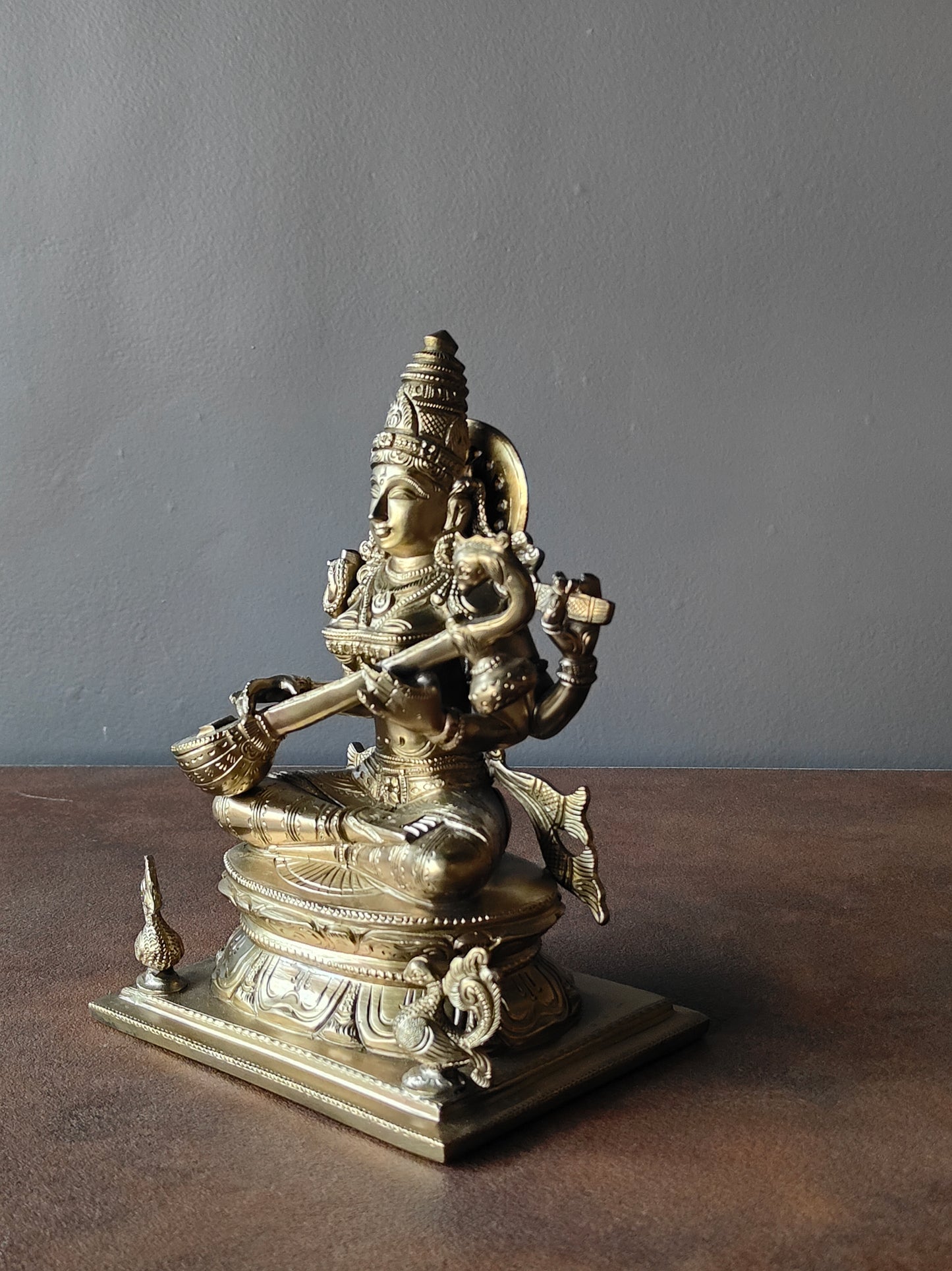 Thar Arts And Furniture - Goddess Saraswati with flat base