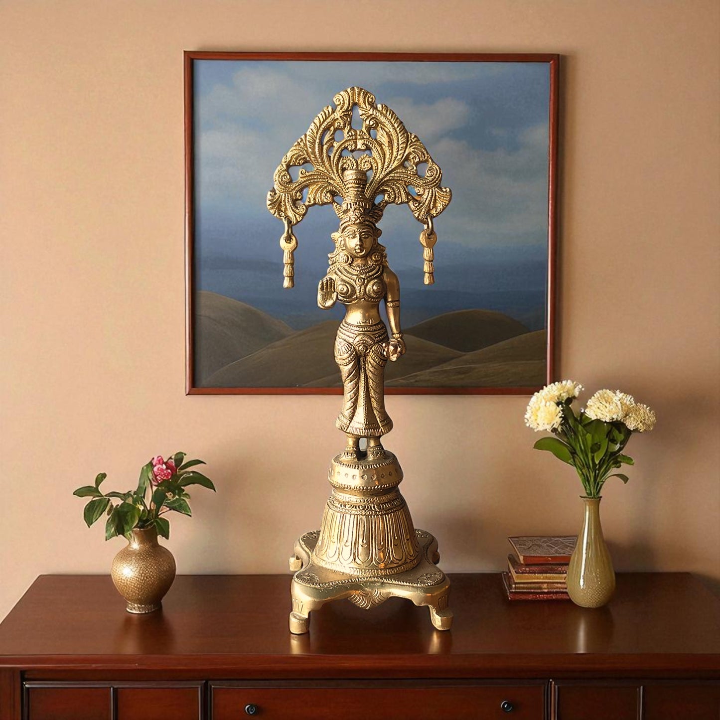 Thar Arts And Furniture - Brass Radha Statue