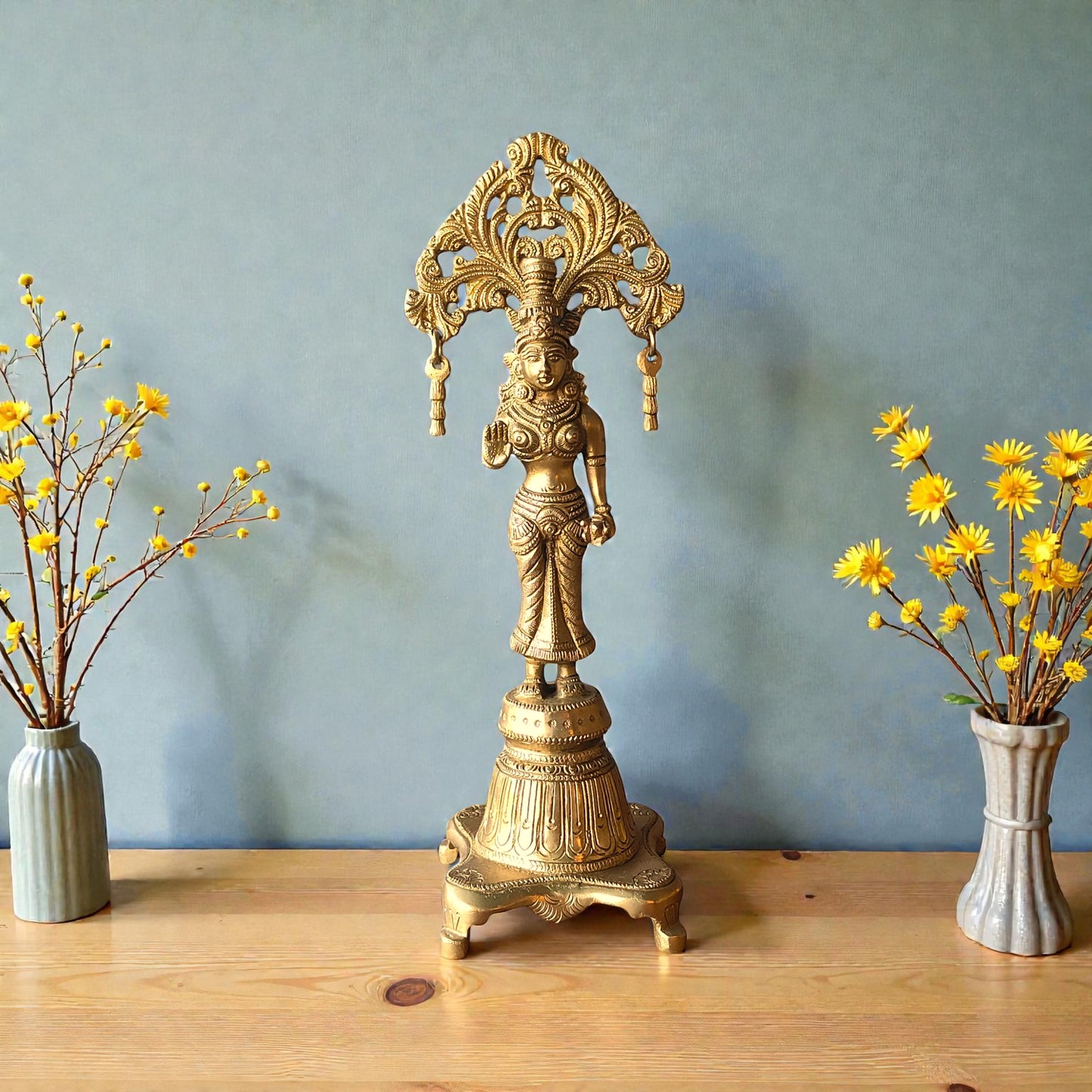 Brass Radha Statue - Elegant Radha Rani Idol | Thar Arts & Furniture