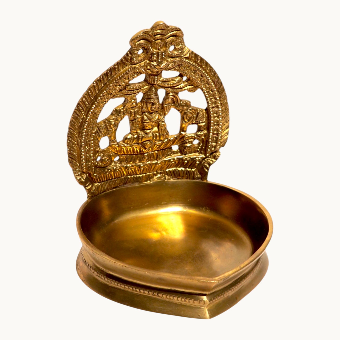 Thar Arts And Furniture - Brass Gaja Lakshmi Diya