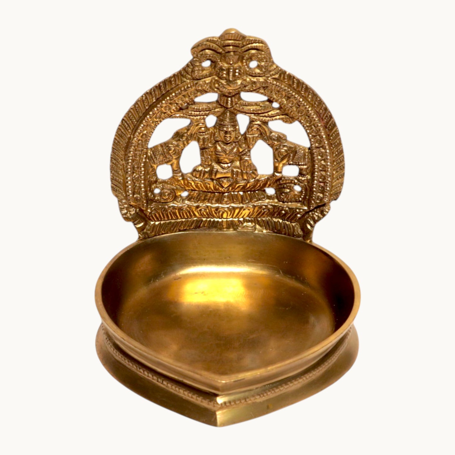 Thar Arts And Furniture - Brass Gaja Lakshmi Diya