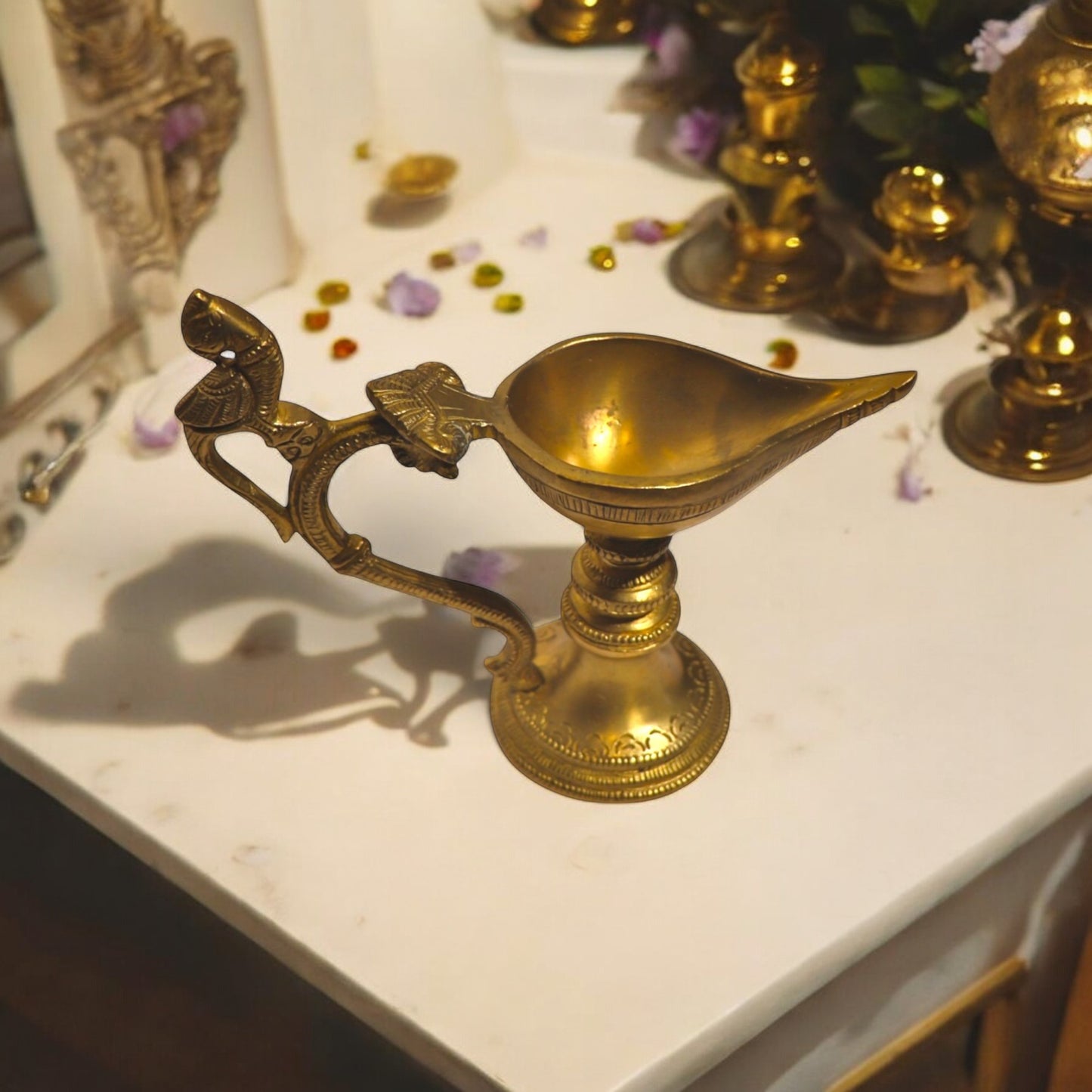 Brass Diya – Traditional Oil Lamp for Pooja & Home Decor | Thar Arts & Furniture