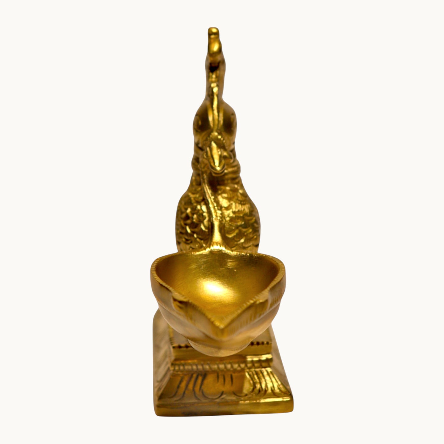 Thar Arts And Furniture - Brass Bird Diya With Thick Base