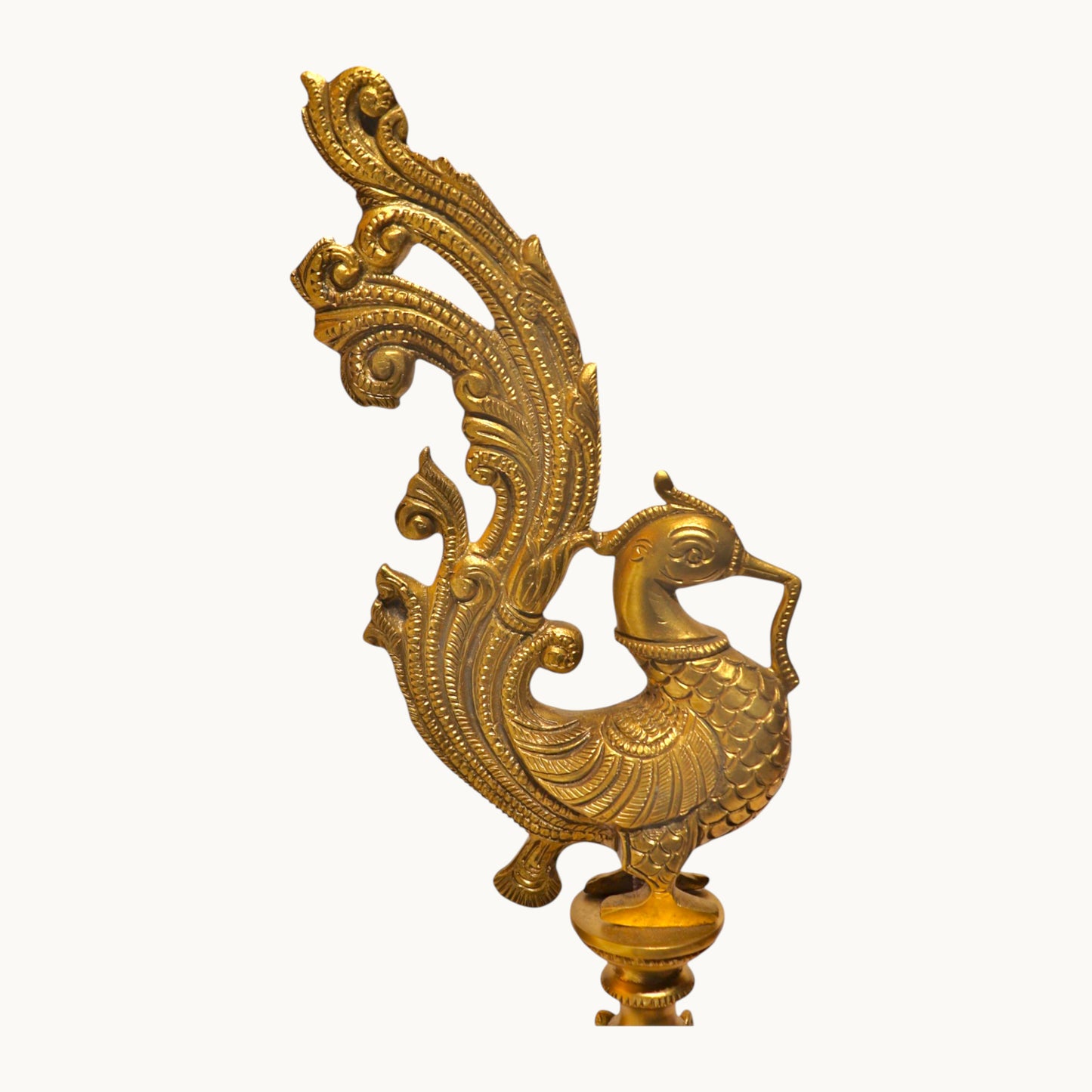 Thar Arts And Furniture - Brass Lamp With Peacock Head and 4 Katori