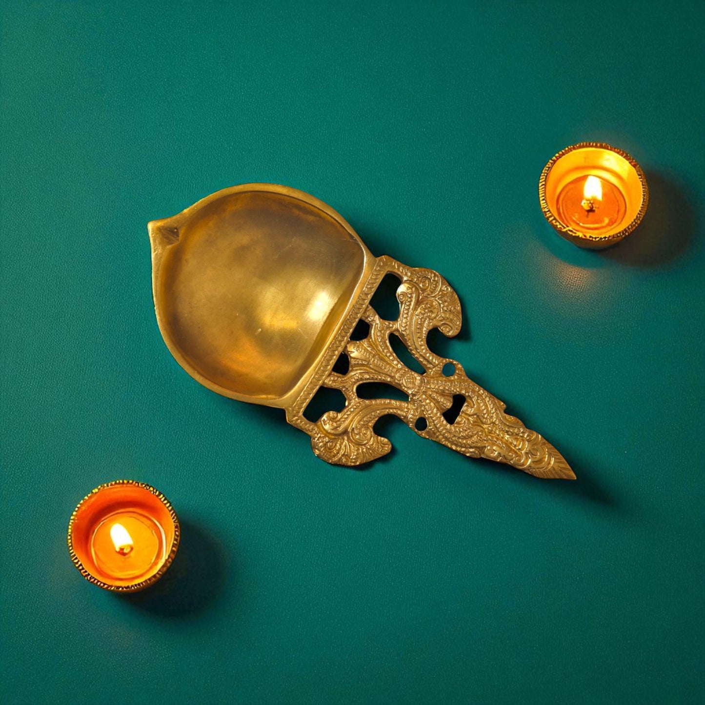 Brass Aarti Spoon – Traditional Pooja Ritual Accessory | Thar Arts & Furniture