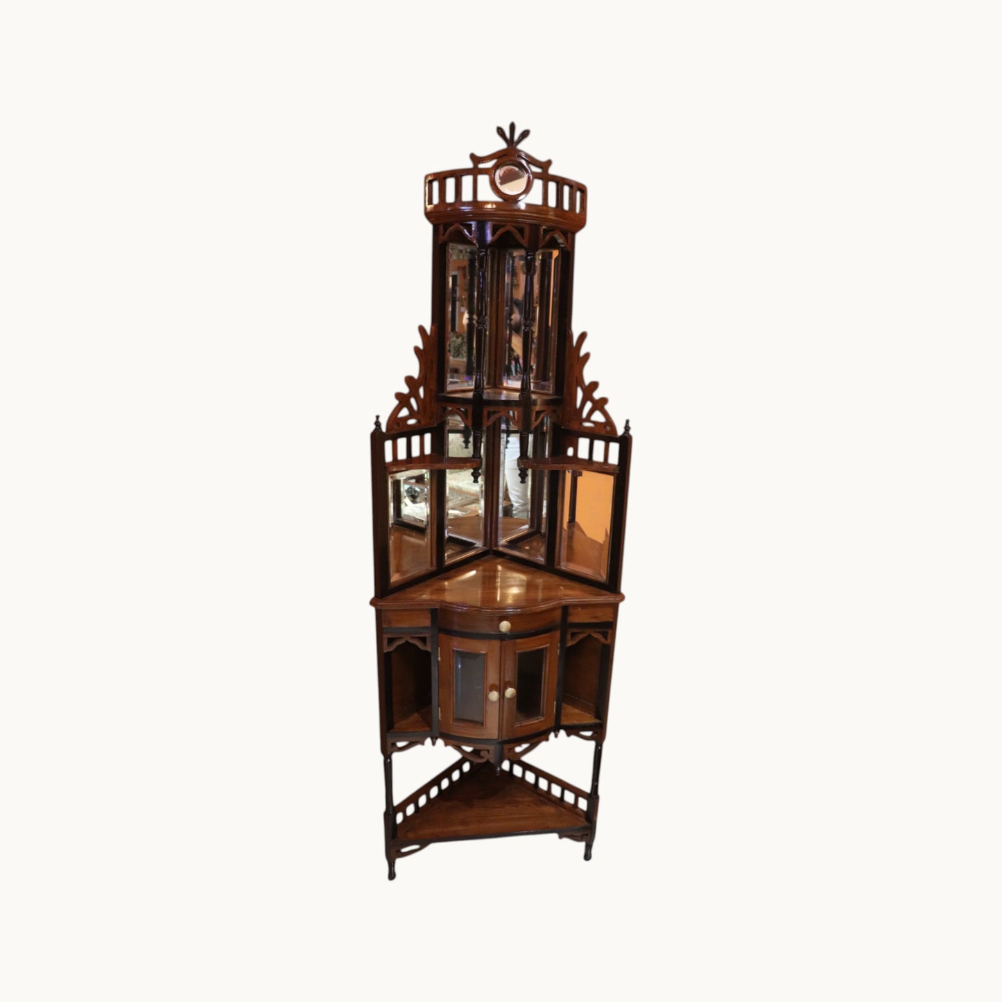 Thar Arts And Furniture - Teak Wood Dressing Table with Mirrors and Storage