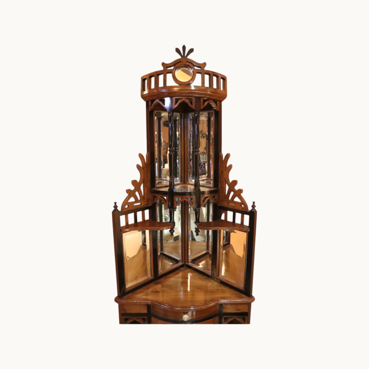 Thar Arts And Furniture - Teak Wood Dressing Table with Mirrors and Storage