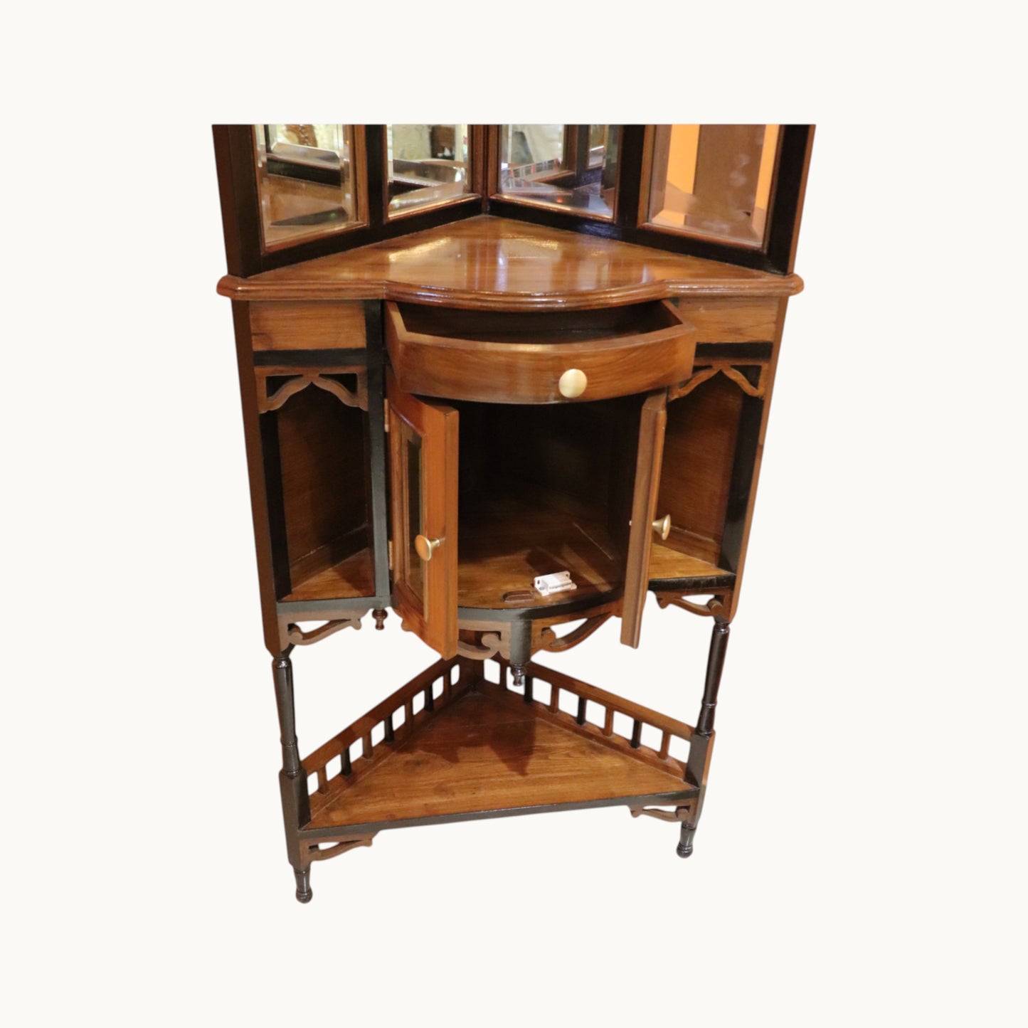Thar Arts And Furniture - Teak Wood Dressing Table with Mirrors and Storage