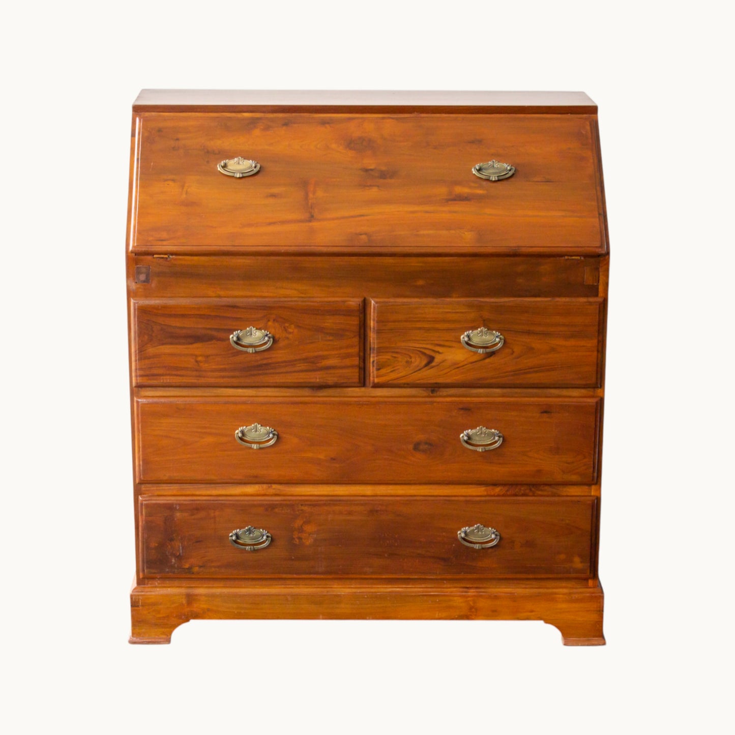 Thar Arts And Furniture - Solid Teak Wood Foldable Writing / Study Table with Storage Drawers