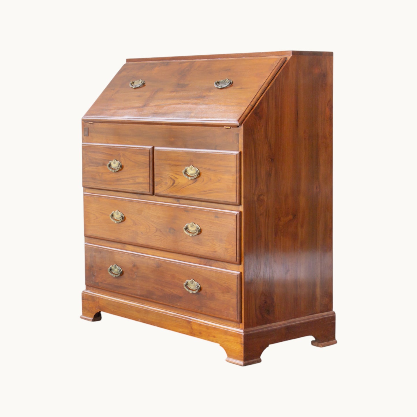 Thar Arts And Furniture - Solid Teak Wood Foldable Writing / Study Table with Storage Drawers
