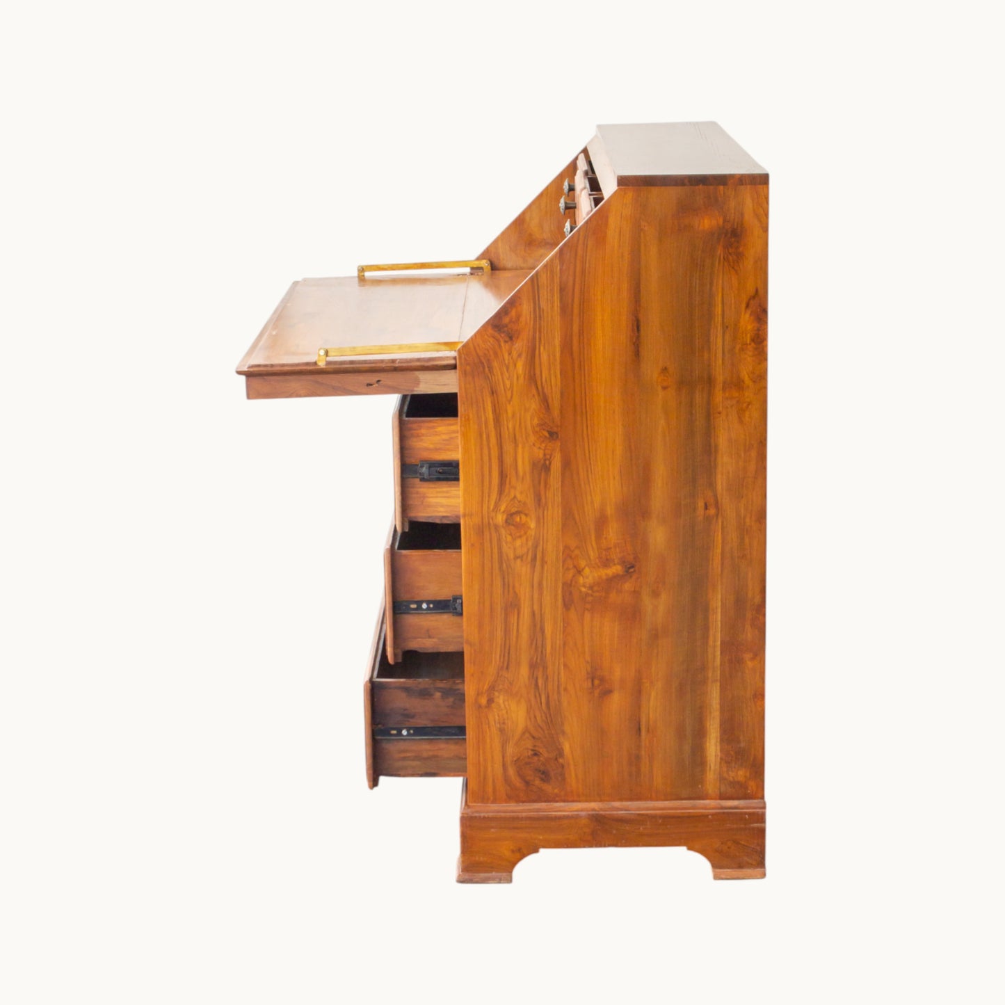 Thar Arts And Furniture - Solid Teak Wood Foldable Writing / Study Table with Storage Drawers