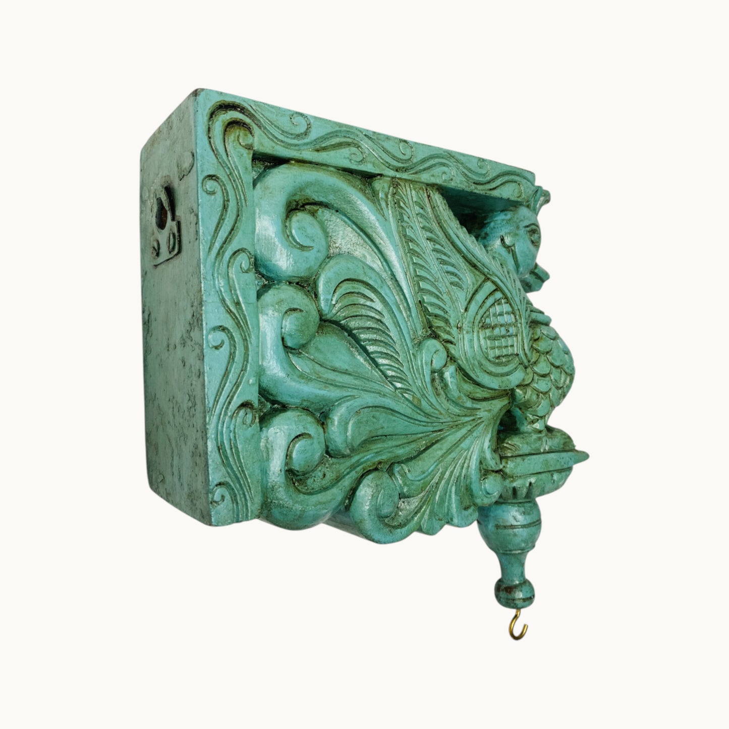 Thar Arts And Furniture - 9" Wooden Painted Swan Bracket