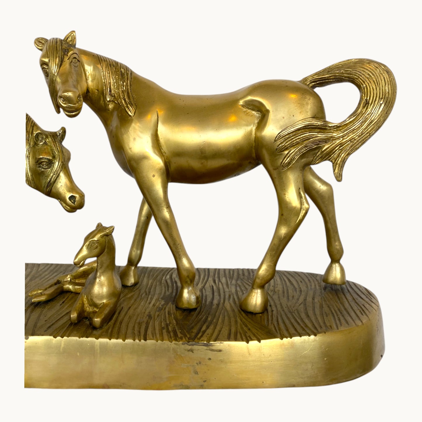 Thar Arts And Furniture - Brass Horse Family Statue
