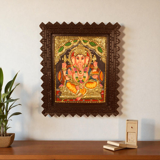 Thar Arts And Furniture - Ganesh Tanjore Painting