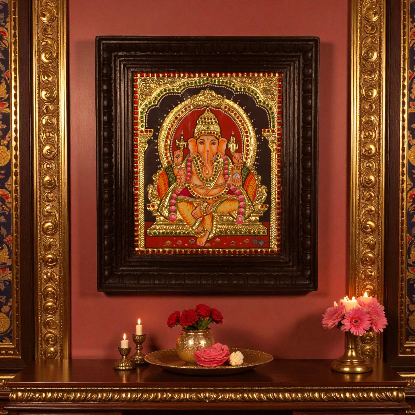 Thar Arts And Furniture - Tanjore Painting Ganesha