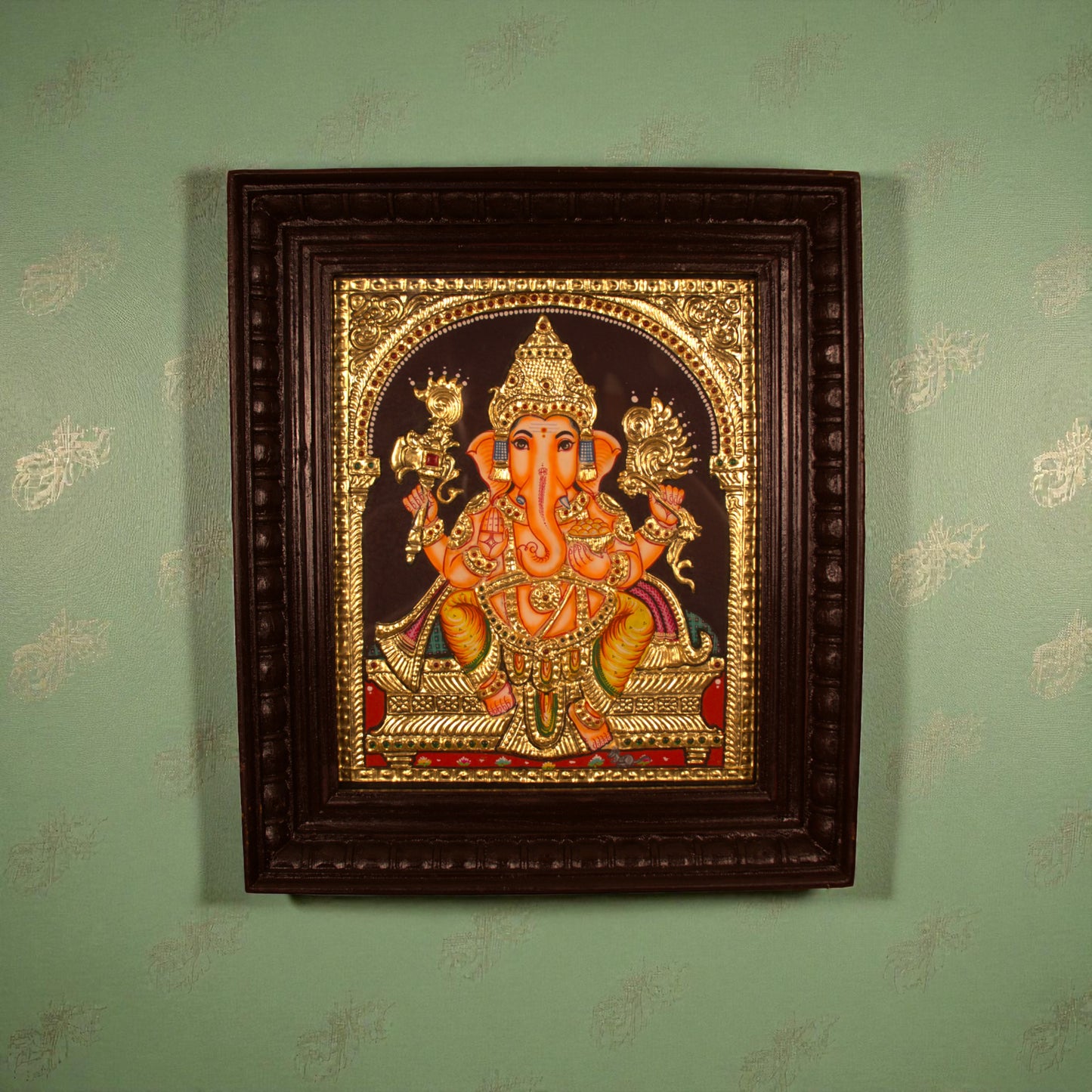 Thar Arts And Furniture - Tanjore Painting Ganesh