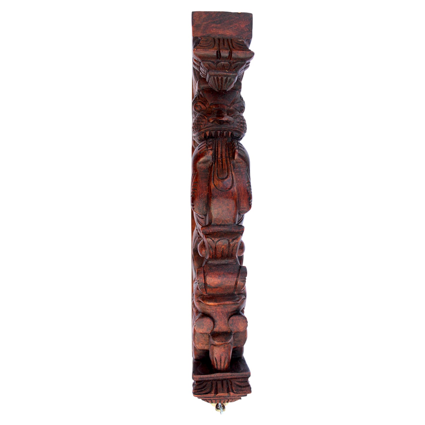 Handcrafted Wooden Yali Guardian Carving Wall Bracket – Temple Style Decor | Thar Arts & Furniture