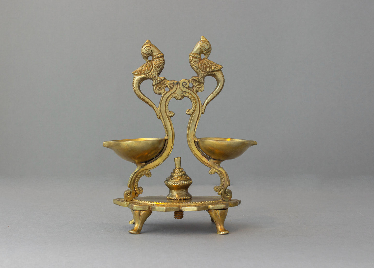 Thar Arts And Furniture - Brass Hanging Twin Bird Lamp