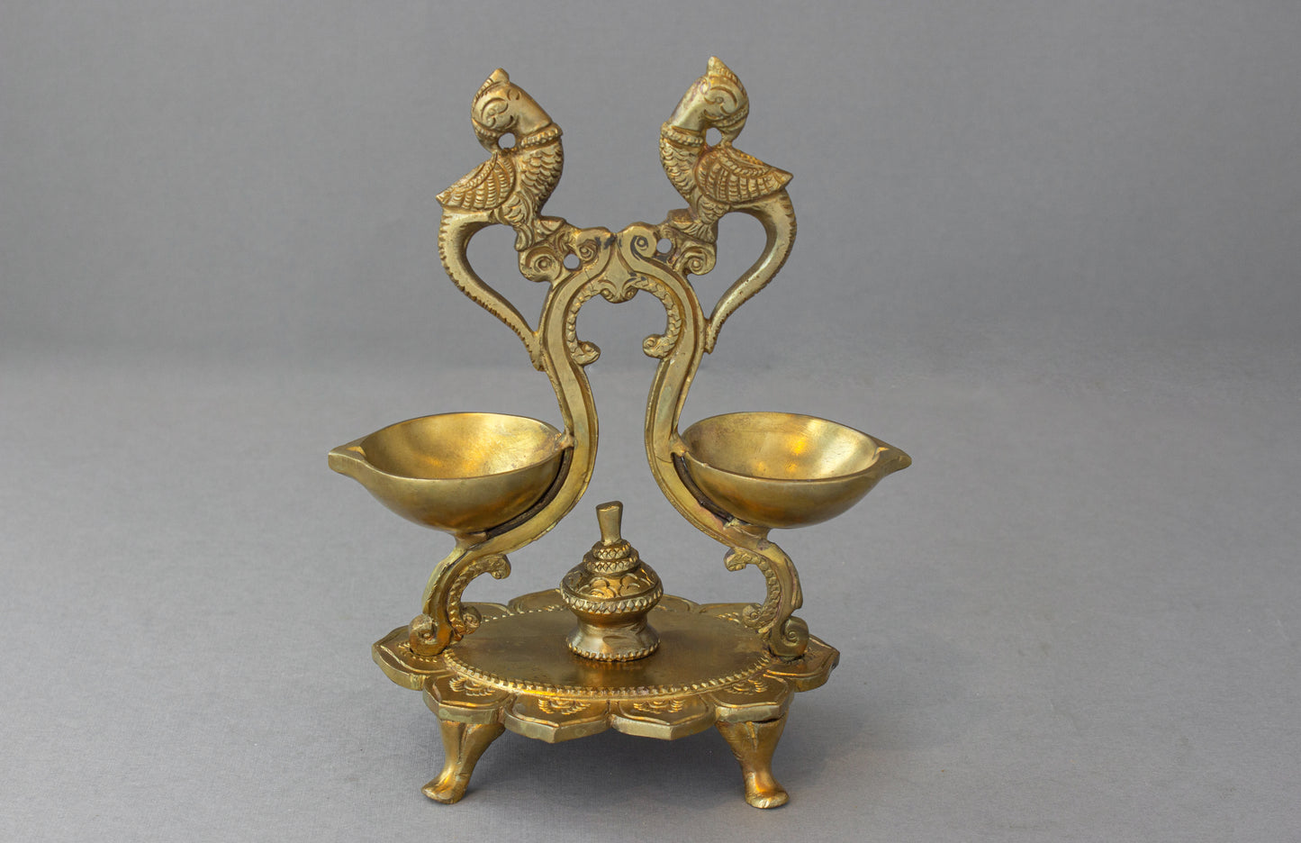 Thar Arts And Furniture - Brass Hanging Twin Bird Lamp