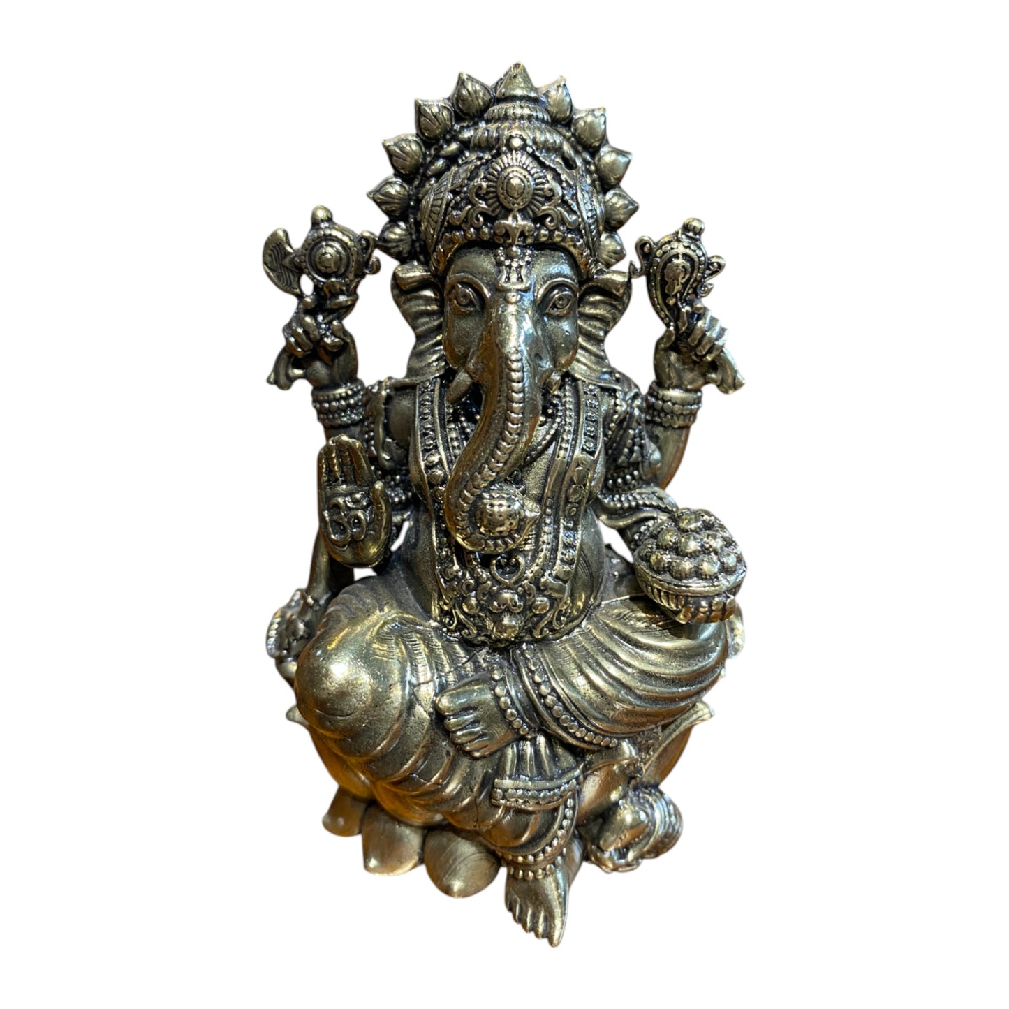Thar Arts 100% Pure Brass Sitting Ganesh Murti – Idol of New Beginnings for Home & Office