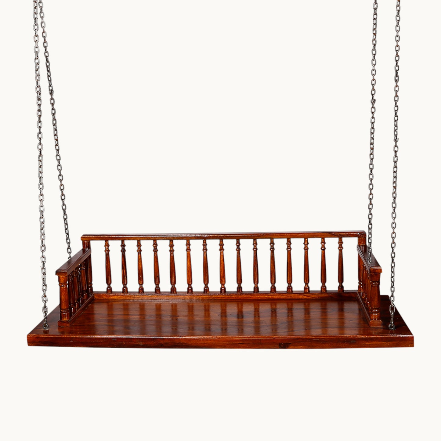 Thar Arts & Furniture - Solid Sheesham Wood Traditional Spindle-Back Swing