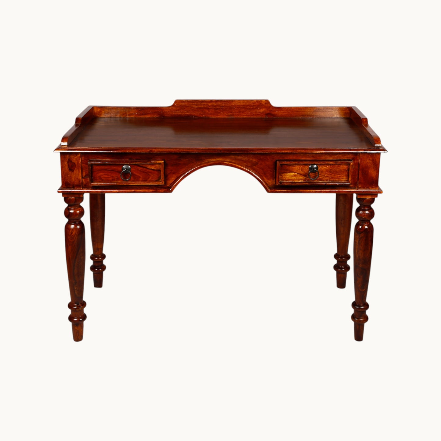 Thar Arts And Furniture - Solid Sheesham Wood Writing Table with 2 storage drawer