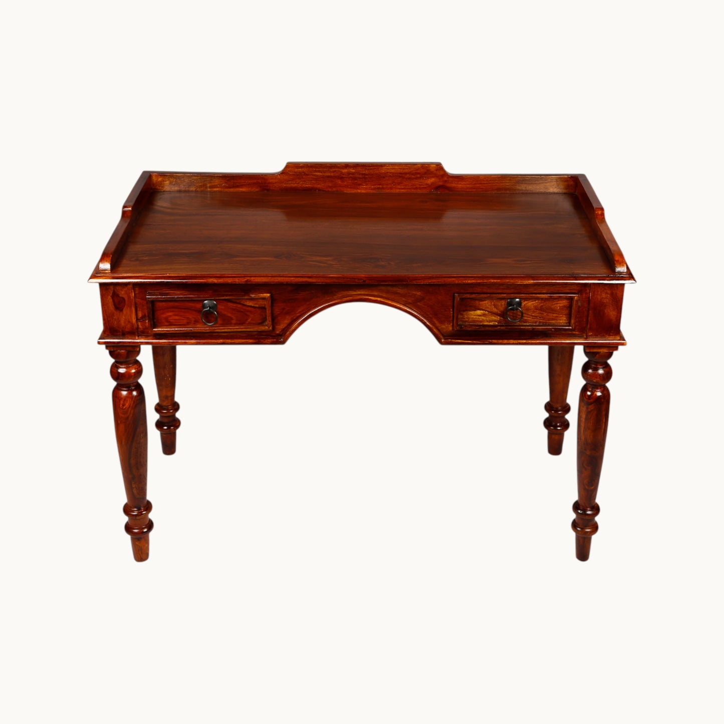Thar Arts And Furniture - Solid Sheesham Wood Writing Table with 2 storage drawer