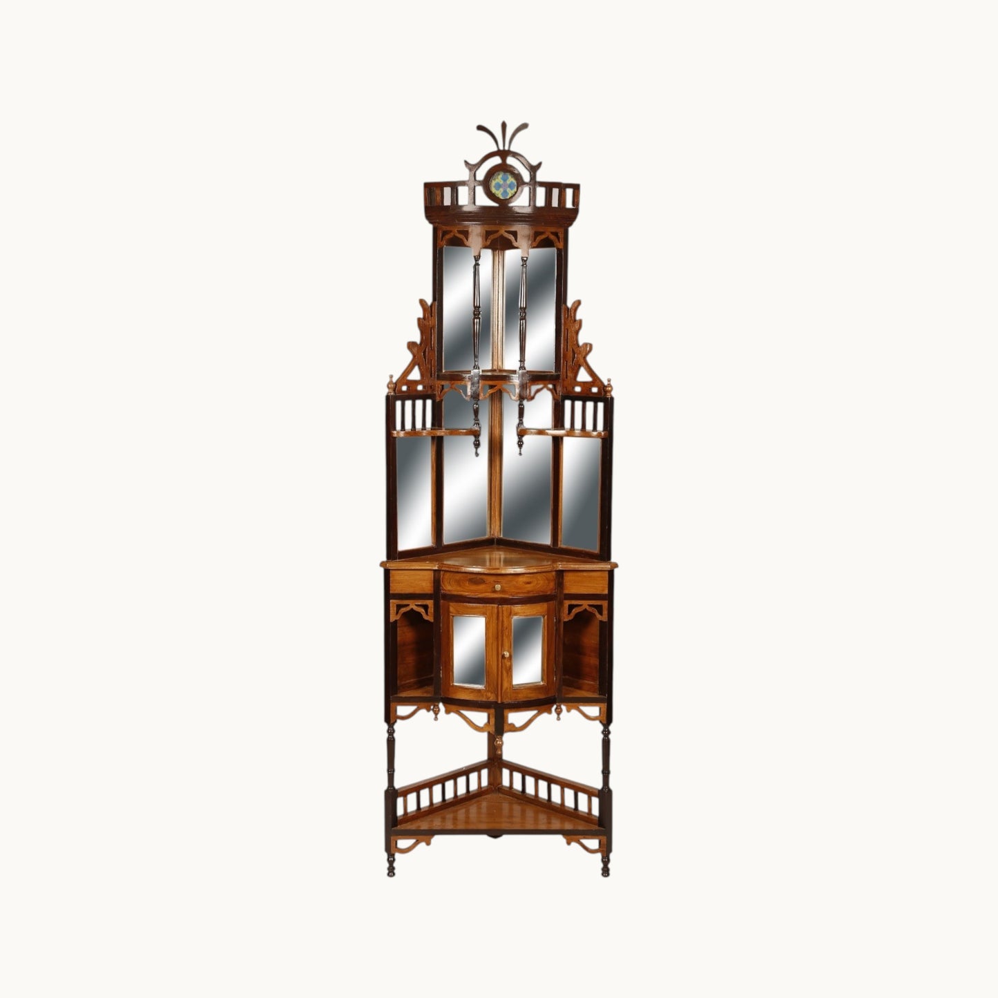 Thar Arts And Furniture - Teak Wood Dressing Table with Mirrors and Storage