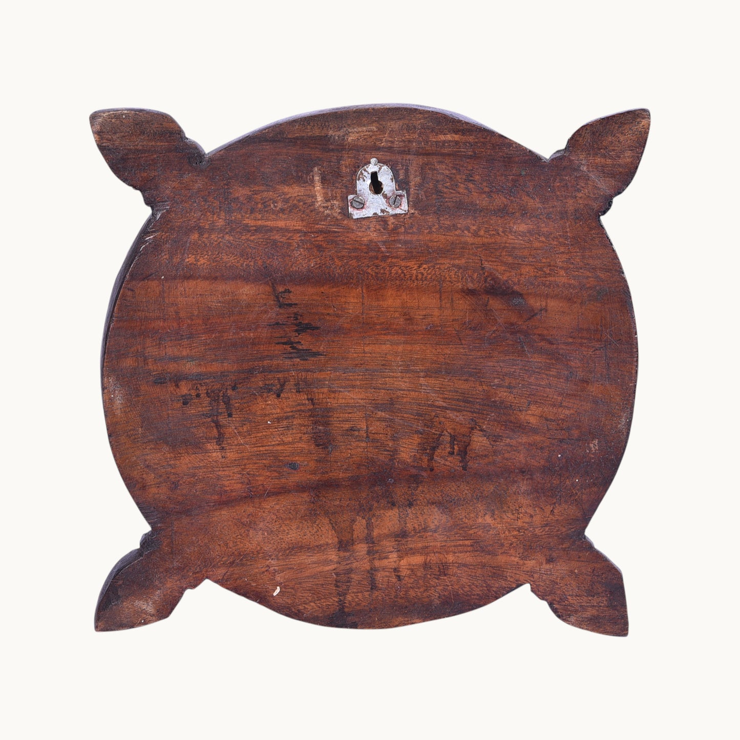Thar Arts And Furniture -Wooden Ganesha Round | Wood sculpture of Lord Ganesha | vigneshwara